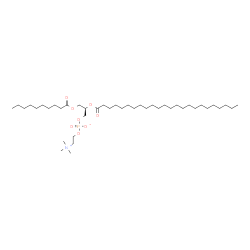 ChemSpider 2D Image | (2R)-3-(Decanoyloxy)-2-(tetracosanoyloxy)propyl 2-(trimethylammonio)ethyl phosphate | C42H84NO8P