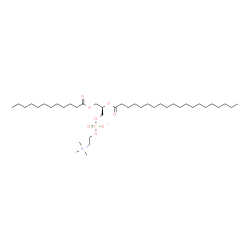 ChemSpider 2D Image | (2R)-3-(Dodecanoyloxy)-2-(icosanoyloxy)propyl 2-(trimethylammonio)ethyl phosphate | C40H80NO8P