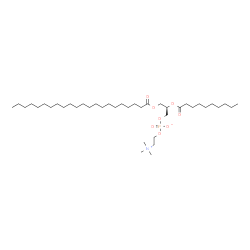 ChemSpider 2D Image | (2R)-2-(Decanoyloxy)-3-(docosanoyloxy)propyl 2-(trimethylammonio)ethyl phosphate | C40H80NO8P