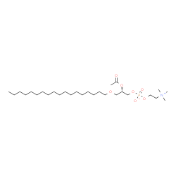 ChemSpider 2D Image | (2S)-2-Acetoxy-3-(octadecyloxy)propyl 2-(trimethylammonio)ethyl phosphate | C28H58NO7P
