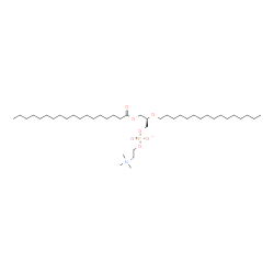 ChemSpider 2D Image | (2R)-2-(Hexadecyloxy)-3-(stearoyloxy)propyl 2-(trimethylammonio)ethyl phosphate | C42H86NO7P