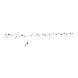 ChemSpider 2D Image | (2R)-3-Acetoxy-2-(octadecyloxy)propyl 2-(trimethylammonio)ethyl phosphate | C28H58NO7P