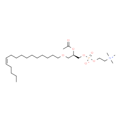 ChemSpider 2D Image | (2R)-2-Acetoxy-3-[(11Z)-11-hexadecen-1-yloxy]propyl 2-(trimethylammonio)ethyl phosphate | C26H52NO7P