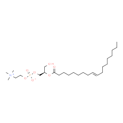 ChemSpider 2D Image | (2R)-3-Hydroxy-2-[(9E)-9-octadecenoyloxy]propyl 2-(trimethylammonio)ethyl phosphate | C26H52NO7P