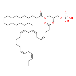 ChemSpider 2D Image | 1-stearoyl-2-(4Z,7Z,10Z,13Z,16Z,19Z)-docosahexaenoyl-sn-glycero-3-phosphate | C43H73O8P