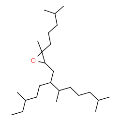 ChemSpider 2D Image | 3-[3,7-Dimethyl-2-(3-methylpentyl)octyl]-2-methyl-2-(4-methylpentyl)oxirane | C25H50O