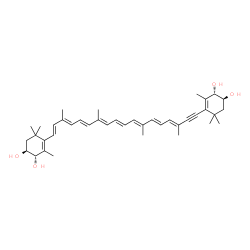 ChemSpider 2D Image | (3S,3'S,4S,4'S)-7',8'-Didehydro-beta,beta-carotene-3,3',4,4'-tetrol | C40H54O4