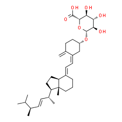 ChemSpider 2D Image | (3S,5Z,7E,22E,24S)-9,10-Secoergosta-5,7,10,22-tetraen-3-yl beta-D-glucopyranosiduronic acid | C34H52O7