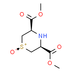 ChemSpider 2D Image | (3R,5S)-3,5-Bis(methoxycarbonyl)thiomorpholin-1-ium-1-olate | C8H13NO5S