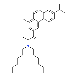 ChemSpider 2D Image | 2-(Dihexylamino)-1-(7-isopropyl-1-methyl-3-phenanthryl)-1-propanone | C33H47NO
