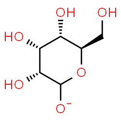 ChemSpider 2D Image | (3R,4R,5S,6R)-3,4,5-Trihydroxy-6-(hydroxymethyl)tetrahydro-2H-pyran-2-olate | C6H11O6