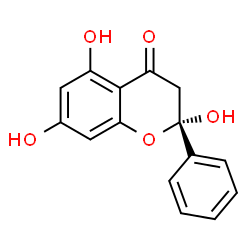 ChemSpider 2D Image | (2S)-2,5,7-Trihydroxy-2-phenyl-2,3-dihydro-4H-chromen-4-one | C15H12O5