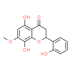 ChemSpider 2D Image | 5,8-Dihydroxy-2-(2-hydroxyphenyl)-7-methoxy-2,3-dihydro-4H-chromen-4-one | C16H14O6