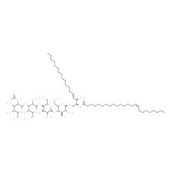ChemSpider 2D Image | (15Z)-N-[(2S,3R,4E)-1-{[2-Acetamido-2-deoxy-alpha-L-erythro-hexopyranosyl-(1->3)-alpha-L-erythro-hexopyranosyl-(1->4)-alpha-L-erythro-hexopyranosyl-(1->4)-beta-D-threo-hexopyranosyl]oxy}-3-hydroxy-4-o
ctadecen-2-yl]-15-tetracosenamide | C68H124N2O23