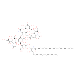ChemSpider 2D Image | (2S,3R,4E)-2-(Docosanoylamino)-3-hydroxy-4-octadecen-1-yl (4xi)-5-acetamido-3,5-dideoxy-6-[(1R,2R)-1,2,3-trihydroxypropyl]-beta-L-glycero-hex-2-ulopyranonosyl-(2->3)-[(4xi)-5-acetamido-3,5-dideoxy-6-[
(1R,2R)-1,2,3-trihydroxypropyl]-beta-L-glycero-hex-2-ulopyranonosyl-(2->6)-[alpha-L-erythro-hexopyranosyl-(1->3)]-2-acetamido-2-deoxy-alpha-L-erythro-hexopyranosyl-(1->4)]-alpha-L-erythro-hexopyranosy
l-(1->4)-beta-D-threo-hexopyranoside | C88H156N4O39