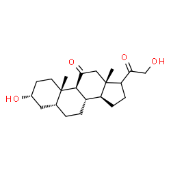 ChemSpider 2D Image | (3alpha,5beta,17xi)-3,21-Dihydroxypregnane-11,20-dione | C21H32O4