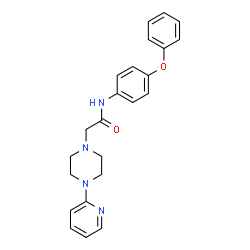 ChemSpider 2D Image | N-(4-PHENOXYPHENYL)-2-(4-(2-PYRIDINYL)-1-PIPERAZINYL)ACETAMIDE | C23H24N4O2
