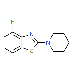 ChemSpider 2D Image | 4-fluoro-2-piperidin-1-yl-1,3-benzothiazole | C12H13FN2S