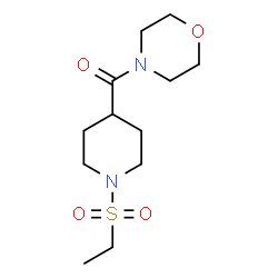 ChemSpider 2D Image | 4-{[1-(ethylsulfonyl)piperidin-4-yl]carbonyl}morpholine | C12H22N2O4S