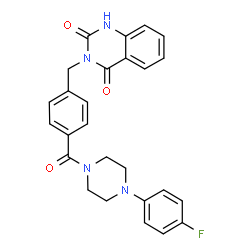 ChemSpider 2D Image | 3-(4-{[4-(4-Fluorophenyl)-1-piperazinyl]carbonyl}benzyl)-2,4(1H,3H)-quinazolinedione | C26H23FN4O3