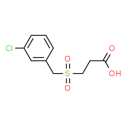 ChemSpider 2D Image | 3-[(3-Chlorobenzyl)sulfonyl]propanoic acid | C10H11ClO4S