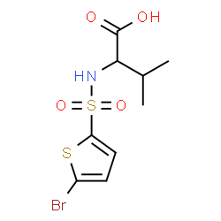 ChemSpider 2D Image | N-[(5-Bromo-2-thienyl)sulfonyl]valine | C9H12BrNO4S2