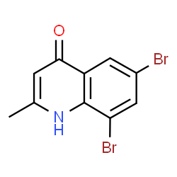 ChemSpider 2D Image | 6,8-Dibromo-2-methyl-4-quinolinol | C10H7Br2NO