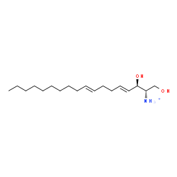 ChemSpider 2D Image | (2S,3R,4E,8E)-1,3-Dihydroxy-4,8-octadecadien-2-aminium | C18H36NO2