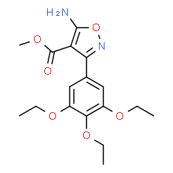 ChemSpider 2D Image | Methyl 5-amino-3-(3,4,5-triethoxyphenyl)isoxazole-4-carboxylate | C17H22N2O6