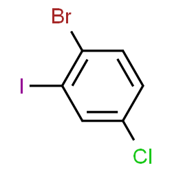 ChemSpider 2D Image | 1-Bromo-4-chloro-2-iodobenzene | C6H3BrClI