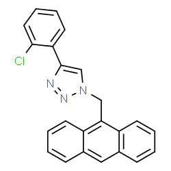 ChemSpider 2D Image | 1-(9-Anthrylmethyl)-4-(2-chlorophenyl)-1H-1,2,3-triazole | C23H16ClN3