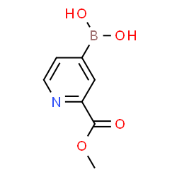 ChemSpider 2D Image | (2-(Methoxycarbonyl)pyridin-4-yl)boronic acid | C7H8BNO4