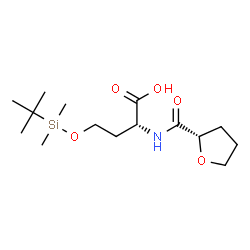 ChemSpider 2D Image | O-[Dimethyl(2-methyl-2-propanyl)silyl]-N-[(2S)-tetrahydro-2-furanylcarbonyl]-D-homoserine | C15H29NO5Si