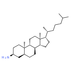 ChemSpider 2D Image | (3beta,5alpha,8alpha,9beta,10alpha,13alpha,14beta,17alpha)-Cholestan-3-amine | C27H49N