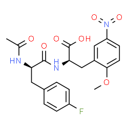 ChemSpider 2D Image | N-Acetyl-4-fluoro-D-phenylalanyl-2-methoxy-5-nitro-D-phenylalanine | C21H22FN3O7