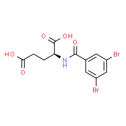 ChemSpider 2D Image | N-(3,5-Dibromobenzoyl)-L-glutamic acid | C12H11Br2NO5