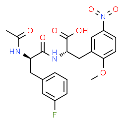 ChemSpider 2D Image | N-Acetyl-3-fluoro-D-phenylalanyl-2-methoxy-5-nitro-L-phenylalanine | C21H22FN3O7