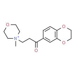 ChemSpider 2D Image | 4-[3-(2,3-Dihydro-1,4-benzodioxin-6-yl)-3-oxopropyl]-4-methylmorpholin-4-ium | C16H22NO4