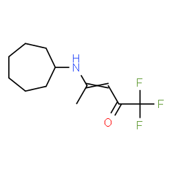 ChemSpider 2D Image | 4-(Cycloheptylamino)-1,1,1-trifluoro-3-penten-2-one | C12H18F3NO