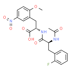 ChemSpider 2D Image | N-Acetyl-2-fluoro-L-phenylalanyl-2-methoxy-5-nitro-L-phenylalanine | C21H22FN3O7