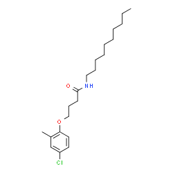 ChemSpider 2D Image | 4-(4-Chloro-2-methylphenoxy)-N-decylbutanamide | C21H34ClNO2
