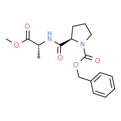 ChemSpider 2D Image | Methyl 1-[(benzyloxy)carbonyl]-D-prolyl-D-alaninate | C17H22N2O5