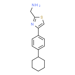 ChemSpider 2D Image | 1-[4-(4-Cyclohexylphenyl)-1,3-thiazol-2-yl]methanamine | C16H20N2S