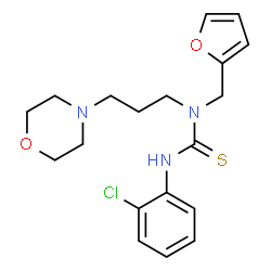 ChemSpider 2D Image | 3-(2-Chlorophenyl)-1-(2-furylmethyl)-1-[3-(4-morpholinyl)propyl]thiourea | C19H24ClN3O2S
