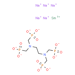 ChemSpider 2D Image | Samarium(3+) sodium {1,2-ethanediylbis[nitrilobis(methylene)]}tetrakis(phosphonate) (1:5:1) | C6H12N2Na5O12P4Sm