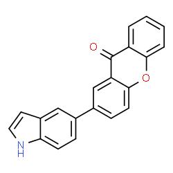 ChemSpider 2D Image | 2-(1H-Indol-5-yl)-9H-xanthen-9-one | C21H13NO2