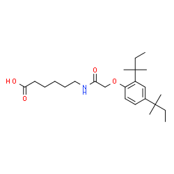 ChemSpider 2D Image | 6-({[2,4-Bis(2-methyl-2-butanyl)phenoxy]acetyl}amino)hexanoic acid | C24H39NO4