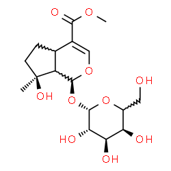 ChemSpider 2D Image | Methyl (7S)-1-[(5xi)-beta-D-arabino-hexopyranosyloxy]-7-hydroxy-7-methyl-1,4a,5,6,7,7a-hexahydrocyclopenta[c]pyran-4-carboxylate | C17H26O10
