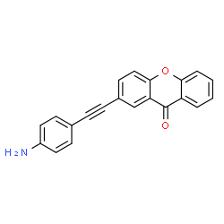 ChemSpider 2D Image | 2-[(4-Aminophenyl)ethynyl]-9H-xanthen-9-one | C21H13NO2