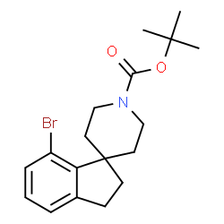 ChemSpider 2D Image | tert-Butyl 7-bromo-2,3-dihydrospiro[indene-1,4'-piperidine]-1'-carboxylate | C18H24BrNO2